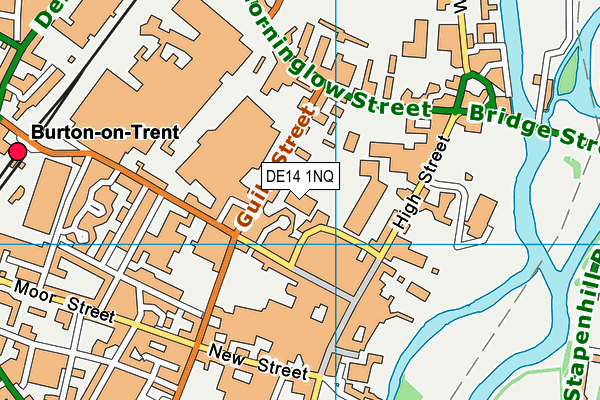 DE14 1NQ map - OS VectorMap District (Ordnance Survey)