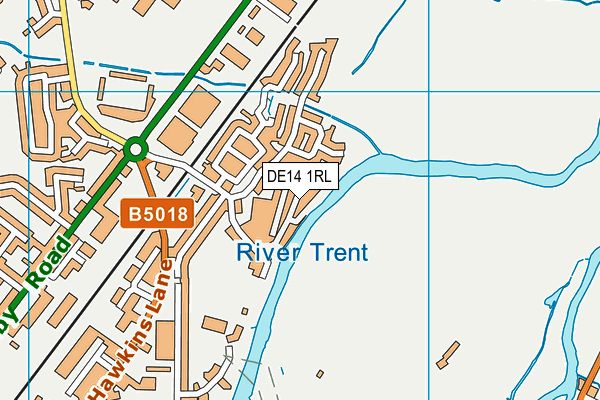 DE14 1RL map - OS VectorMap District (Ordnance Survey)