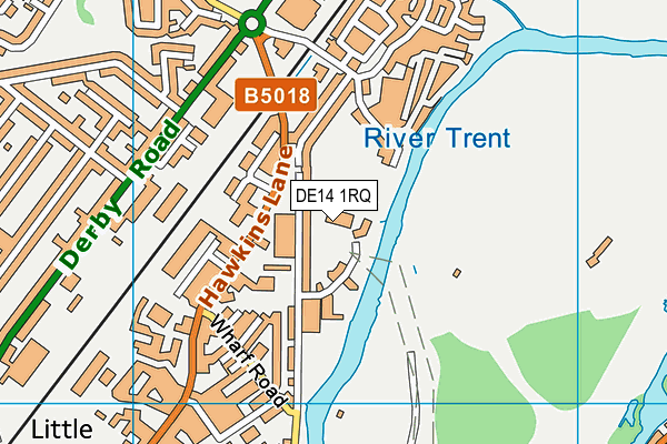 DE14 1RQ map - OS VectorMap District (Ordnance Survey)