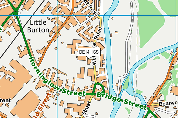 DE14 1SS map - OS VectorMap District (Ordnance Survey)