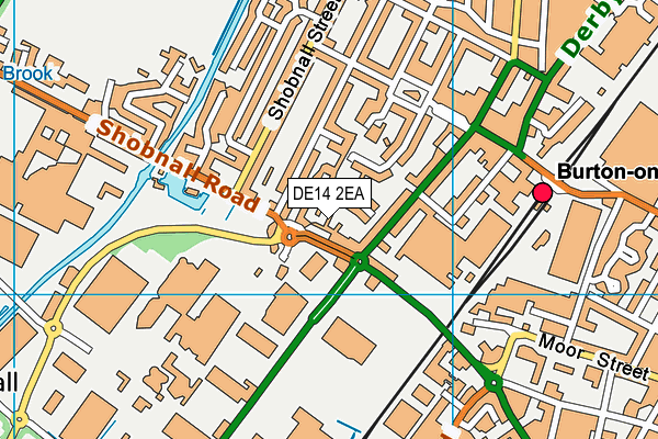 DE14 2EA map - OS VectorMap District (Ordnance Survey)