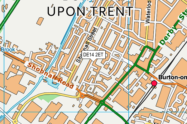 DE14 2ET map - OS VectorMap District (Ordnance Survey)