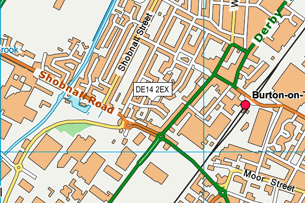 DE14 2EX map - OS VectorMap District (Ordnance Survey)