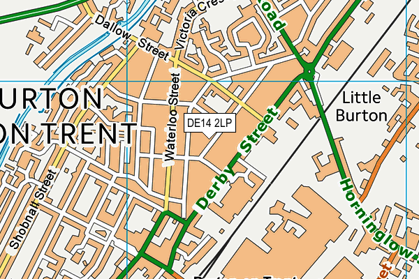 DE14 2LP map - OS VectorMap District (Ordnance Survey)