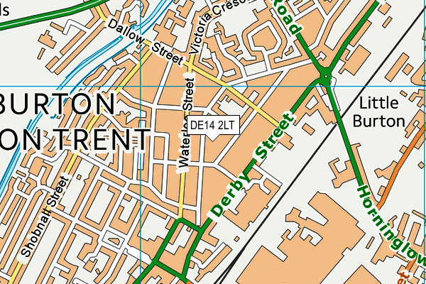 DE14 2LT map - OS VectorMap District (Ordnance Survey)