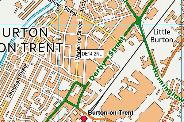 DE14 2NL map - OS VectorMap District (Ordnance Survey)