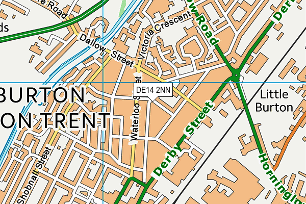 DE14 2NN map - OS VectorMap District (Ordnance Survey)