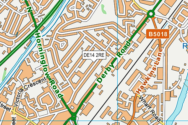 Lansdowne: A de Ferrers Trust Academy map (DE14 2RE) - OS VectorMap District (Ordnance Survey)