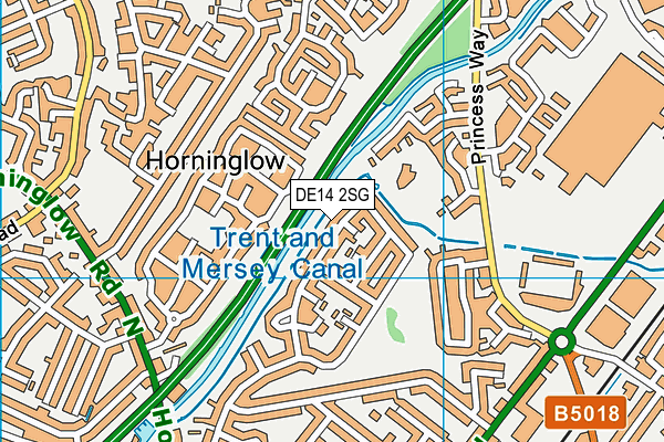 Eton Park Junior: A de Ferrers Trust Academy map (DE14 2SG) - OS VectorMap District (Ordnance Survey)