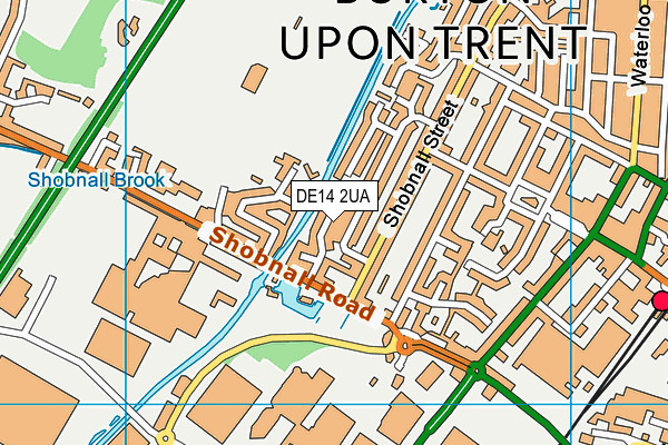 DE14 2UA map - OS VectorMap District (Ordnance Survey)