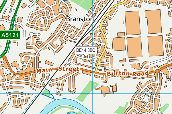 DE14 3BQ map - OS VectorMap District (Ordnance Survey)