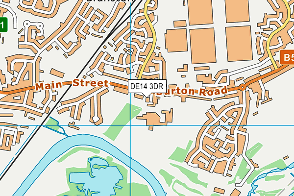 Paget High School map (DE14 3DR) - OS VectorMap District (Ordnance Survey)