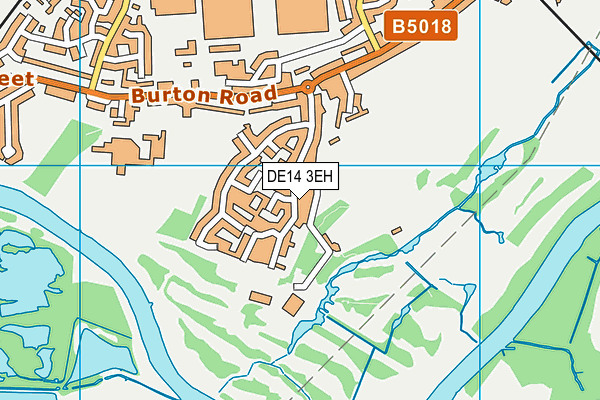 DE14 3EH map - OS VectorMap District (Ordnance Survey)