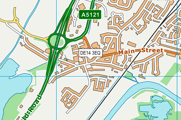 DE14 3EQ map - OS VectorMap District (Ordnance Survey)