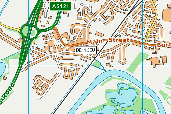 DE14 3EU map - OS VectorMap District (Ordnance Survey)