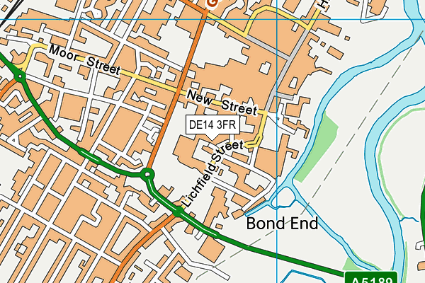 DE14 3FR map - OS VectorMap District (Ordnance Survey)