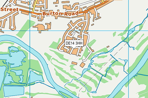 DE14 3HH map - OS VectorMap District (Ordnance Survey)