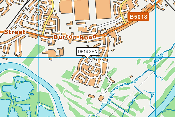 DE14 3HN map - OS VectorMap District (Ordnance Survey)