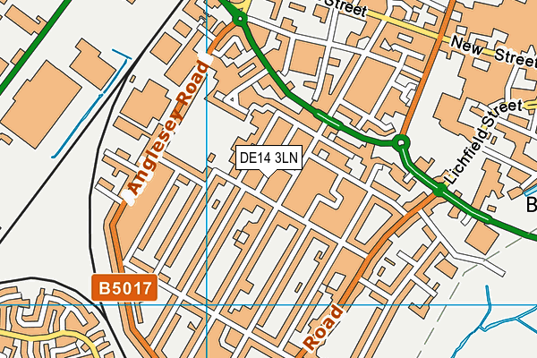 DE14 3LN map - OS VectorMap District (Ordnance Survey)