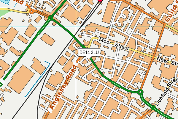 DE14 3LU map - OS VectorMap District (Ordnance Survey)