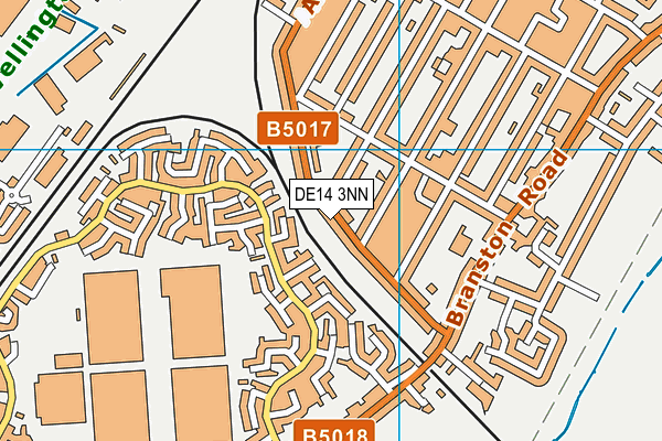 DE14 3NN map - OS VectorMap District (Ordnance Survey)