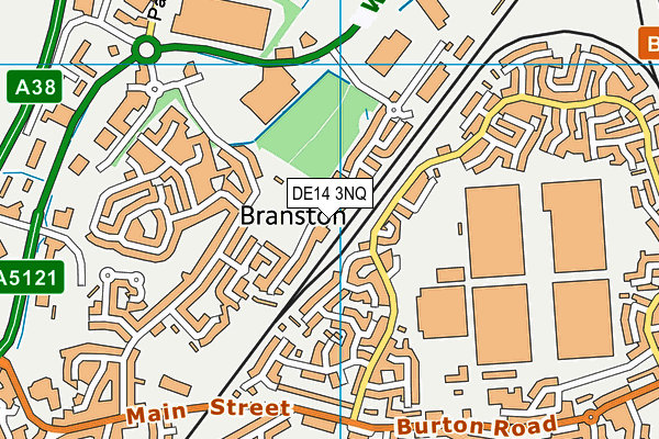 DE14 3NQ map - OS VectorMap District (Ordnance Survey)