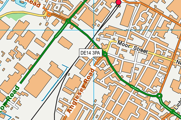 DE14 3PA map - OS VectorMap District (Ordnance Survey)