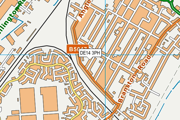 DE14 3PH map - OS VectorMap District (Ordnance Survey)