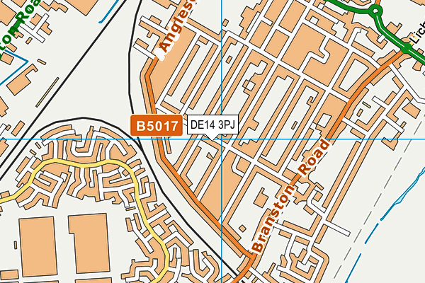 DE14 3PJ map - OS VectorMap District (Ordnance Survey)