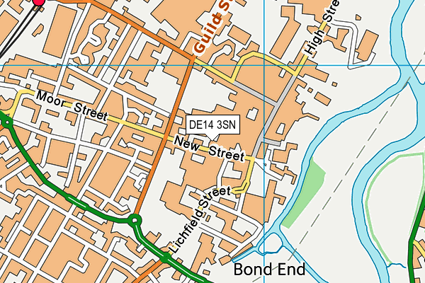 DE14 3SN map - OS VectorMap District (Ordnance Survey)