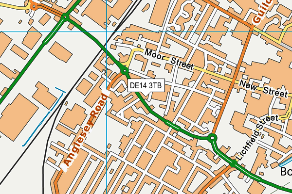 DE14 3TB map - OS VectorMap District (Ordnance Survey)