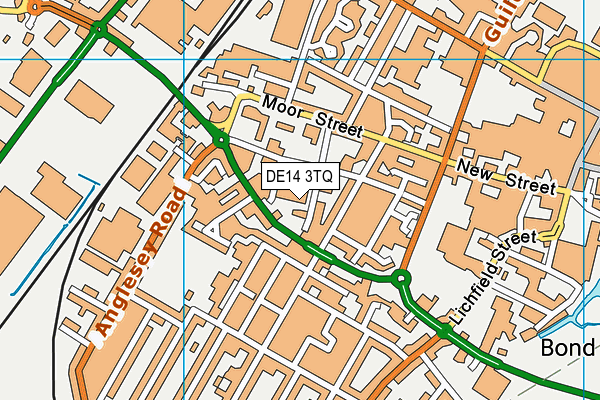 DE14 3TQ map - OS VectorMap District (Ordnance Survey)