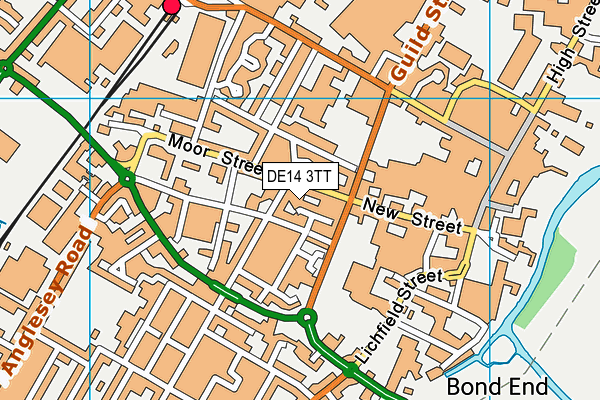 DE14 3TT map - OS VectorMap District (Ordnance Survey)