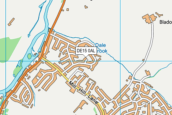 DE15 0AL map - OS VectorMap District (Ordnance Survey)