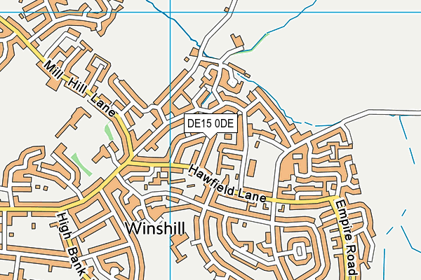 DE15 0DE map - OS VectorMap District (Ordnance Survey)