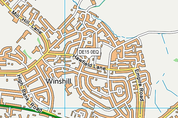 DE15 0EQ map - OS VectorMap District (Ordnance Survey)
