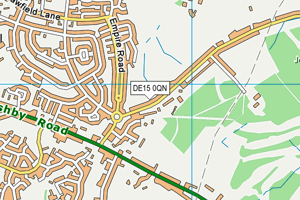 DE15 0QN map - OS VectorMap District (Ordnance Survey)