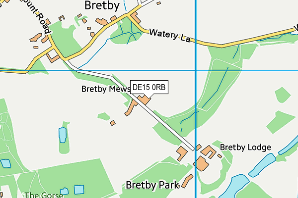 DE15 0RB map - OS VectorMap District (Ordnance Survey)