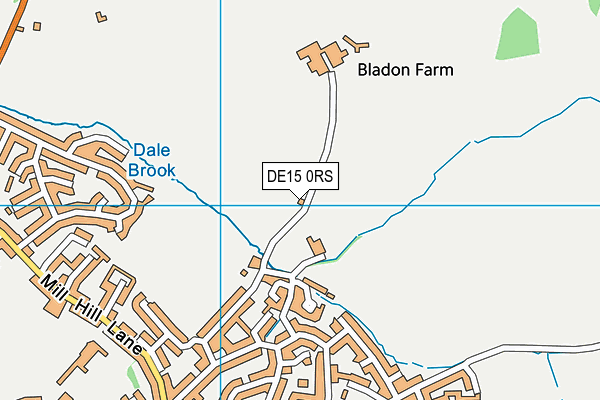 DE15 0RS map - OS VectorMap District (Ordnance Survey)