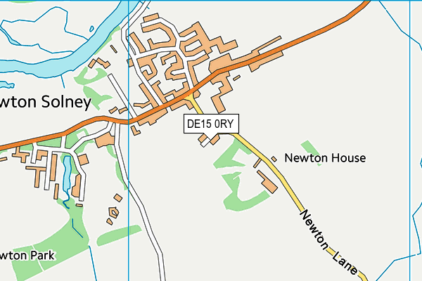 DE15 0RY map - OS VectorMap District (Ordnance Survey)