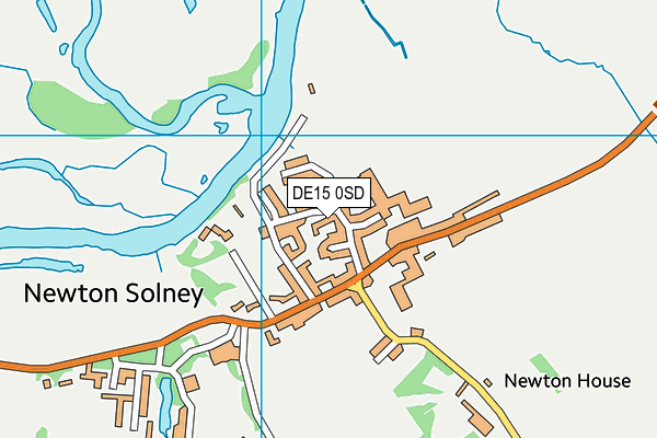 DE15 0SD map - OS VectorMap District (Ordnance Survey)
