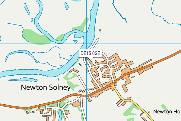 DE15 0SE map - OS VectorMap District (Ordnance Survey)