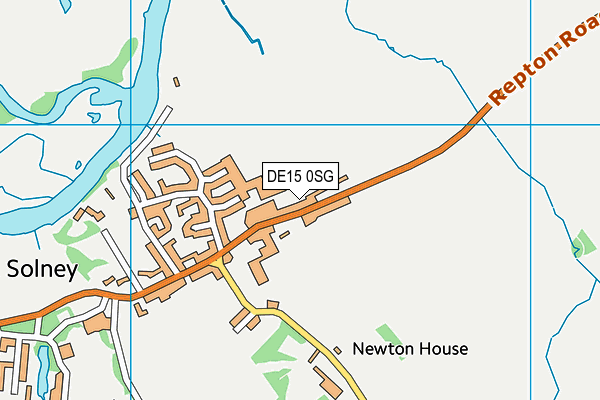 DE15 0SG map - OS VectorMap District (Ordnance Survey)