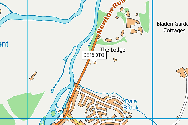 DE15 0TQ map - OS VectorMap District (Ordnance Survey)