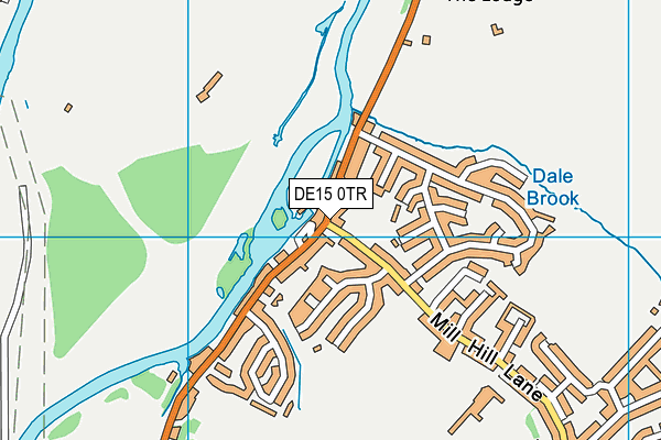 DE15 0TR map - OS VectorMap District (Ordnance Survey)