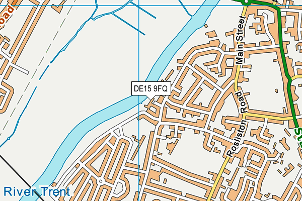DE15 9FQ map - OS VectorMap District (Ordnance Survey)