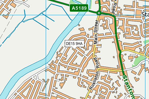DE15 9HA map - OS VectorMap District (Ordnance Survey)