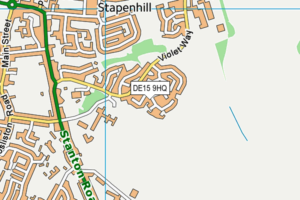 DE15 9HQ map - OS VectorMap District (Ordnance Survey)