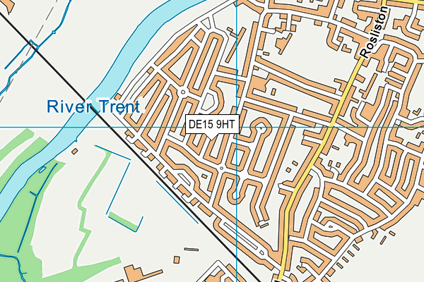 DE15 9HT map - OS VectorMap District (Ordnance Survey)