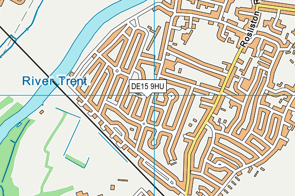 DE15 9HU map - OS VectorMap District (Ordnance Survey)